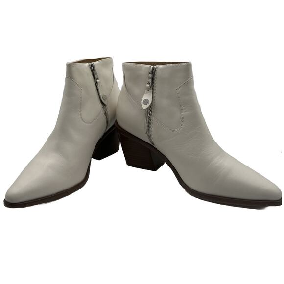 rag & bone NEW YORK Razor Leather Ankle antique white Boots 11 Western 19-01 - Picture 8 of 16